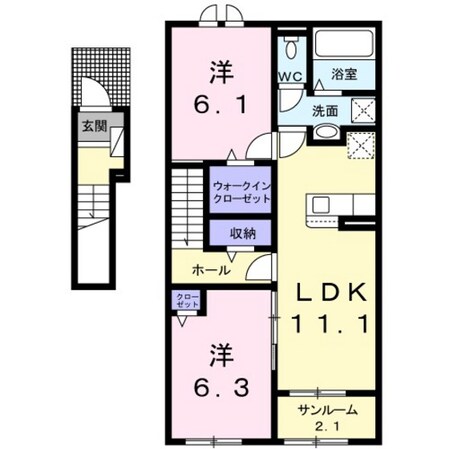 イルクオーレⅠの物件間取画像